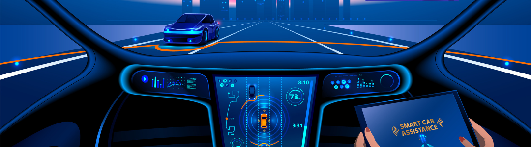 automatisation-des-voitures L'intérieur de la voiture automatisé